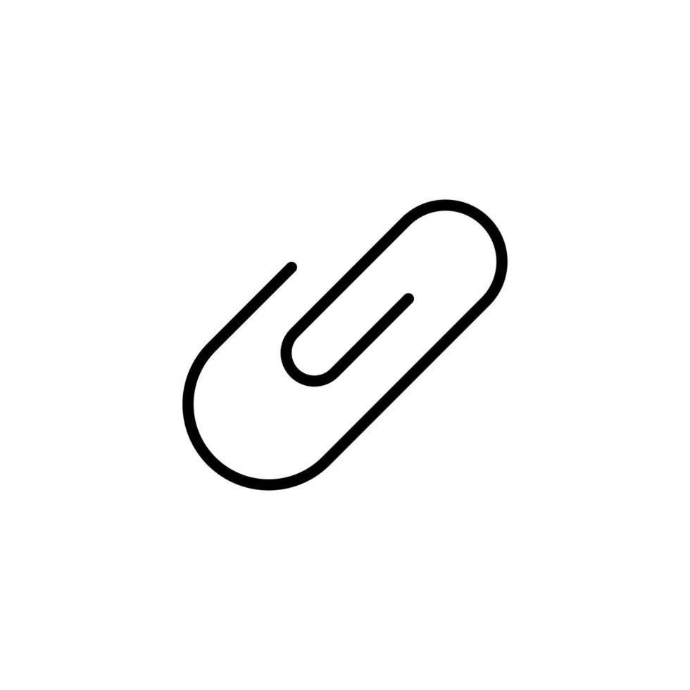 Attachment icon with outline style vector