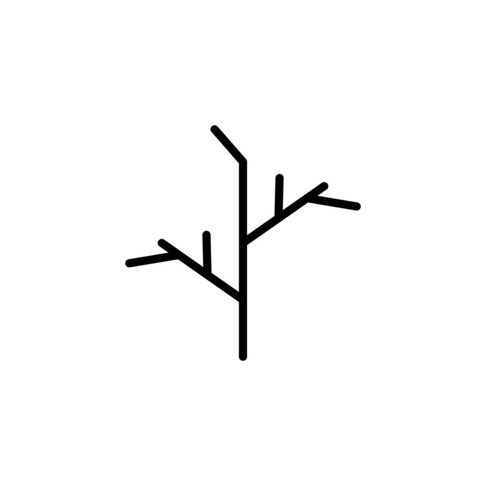 Twig icon with outline style vector