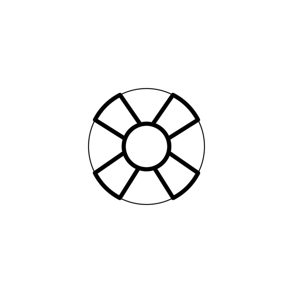 Tire icon with outline style vector