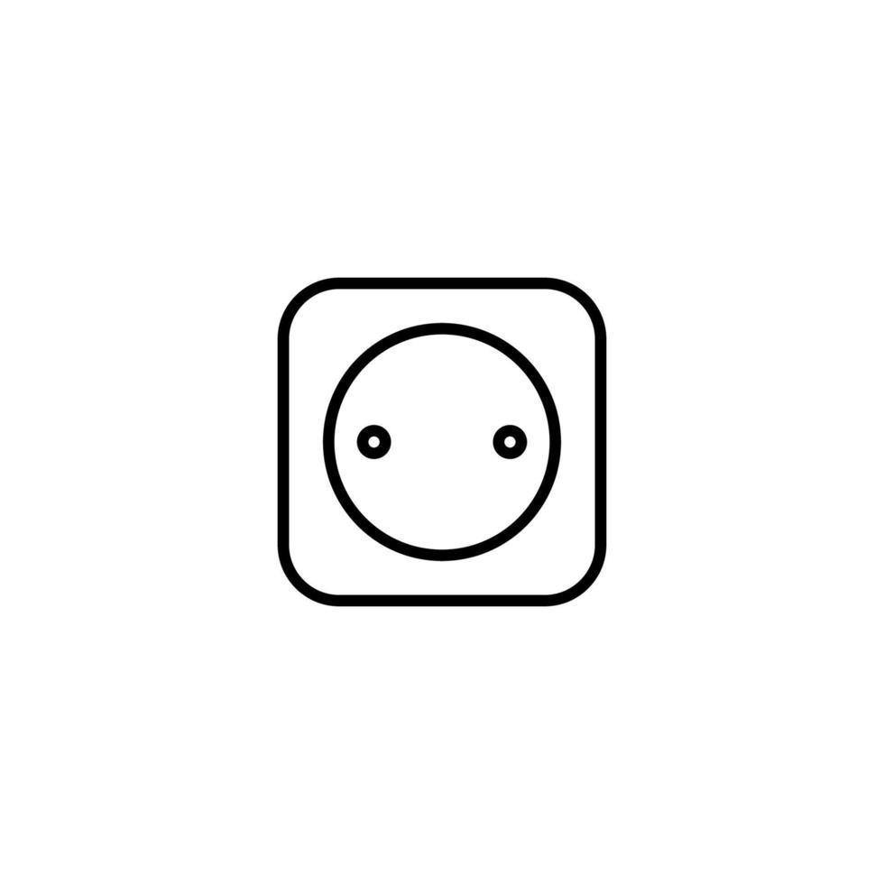Plug in icon with outline style vector