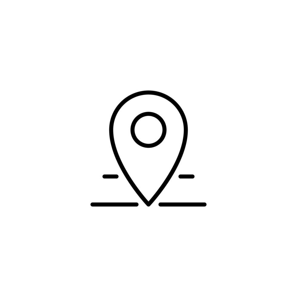 Location icon with outline style vector