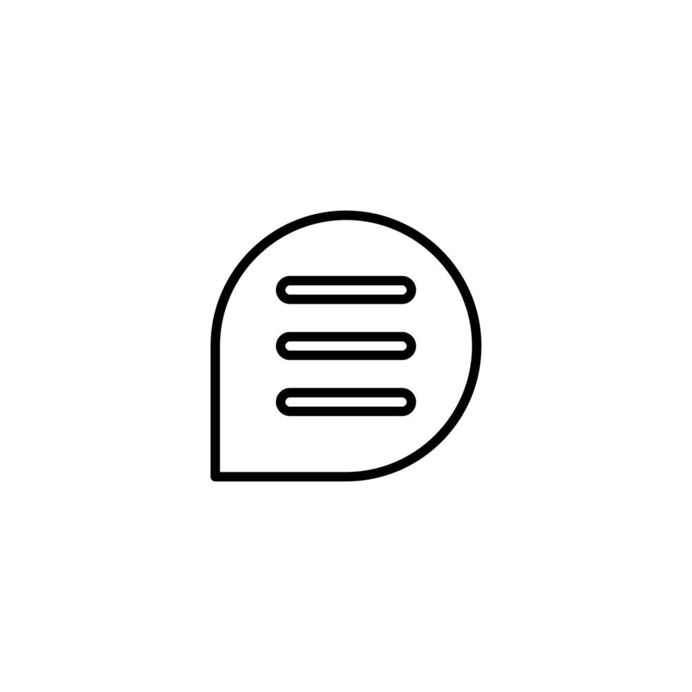 Message icon with outline style vector