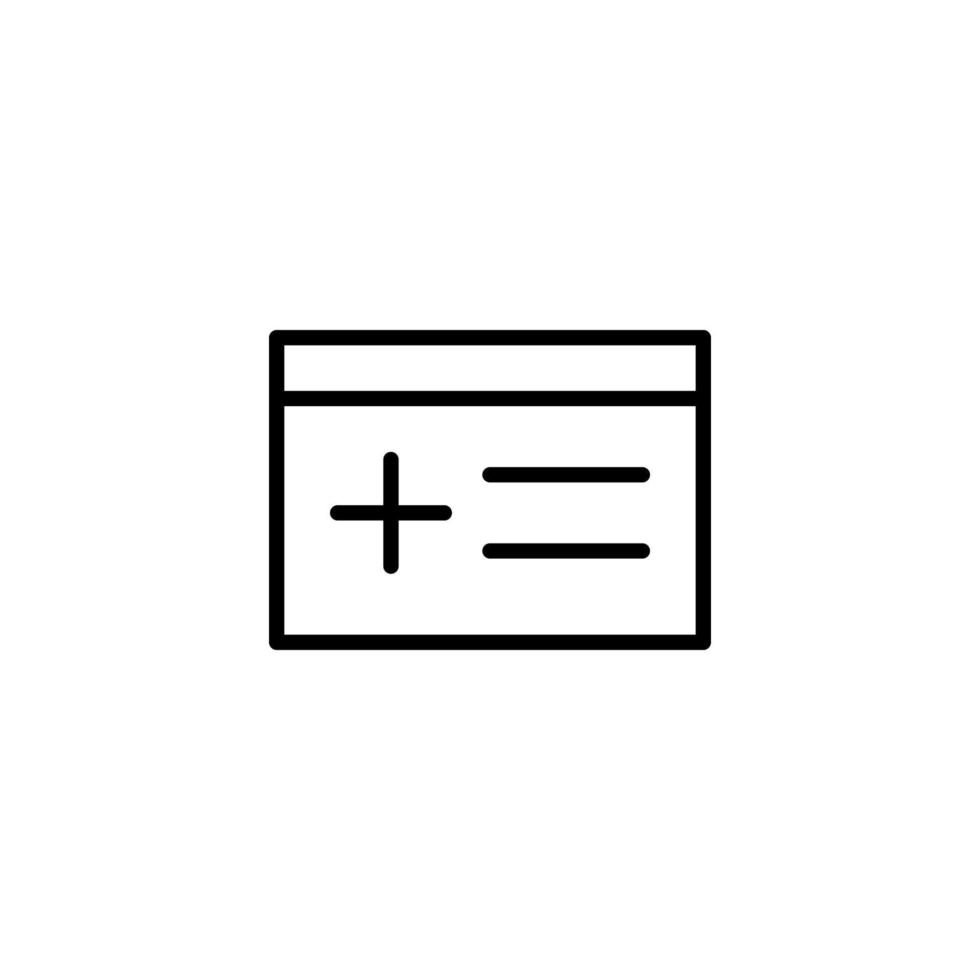 Patient data icon with outline style vector
