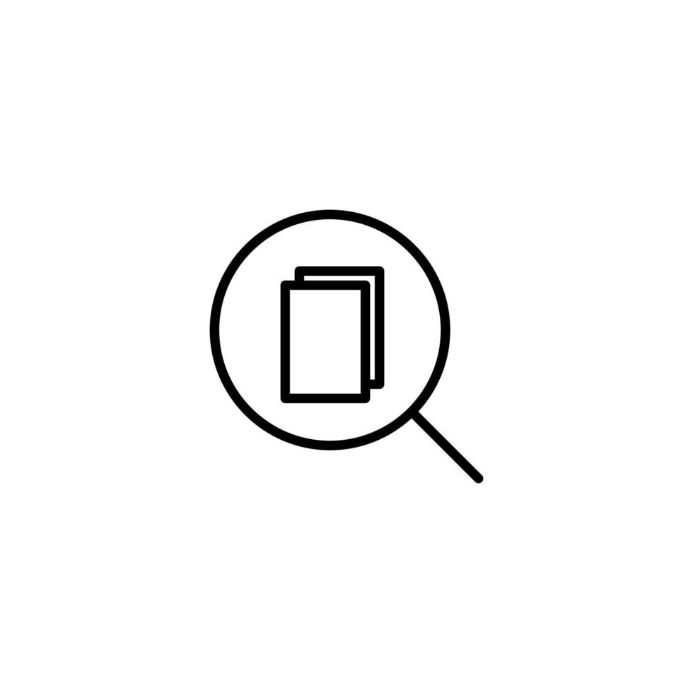 Search icon with outline style vector