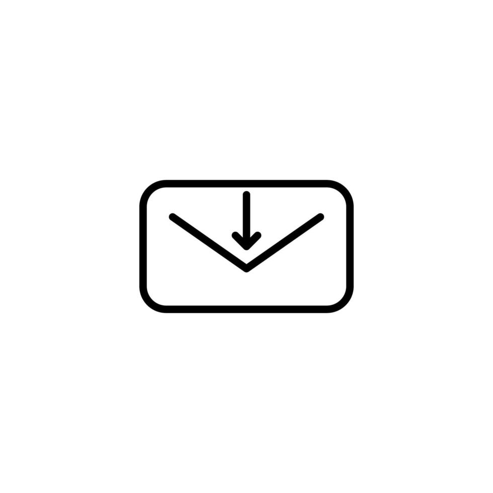 Message icon with outline style vector