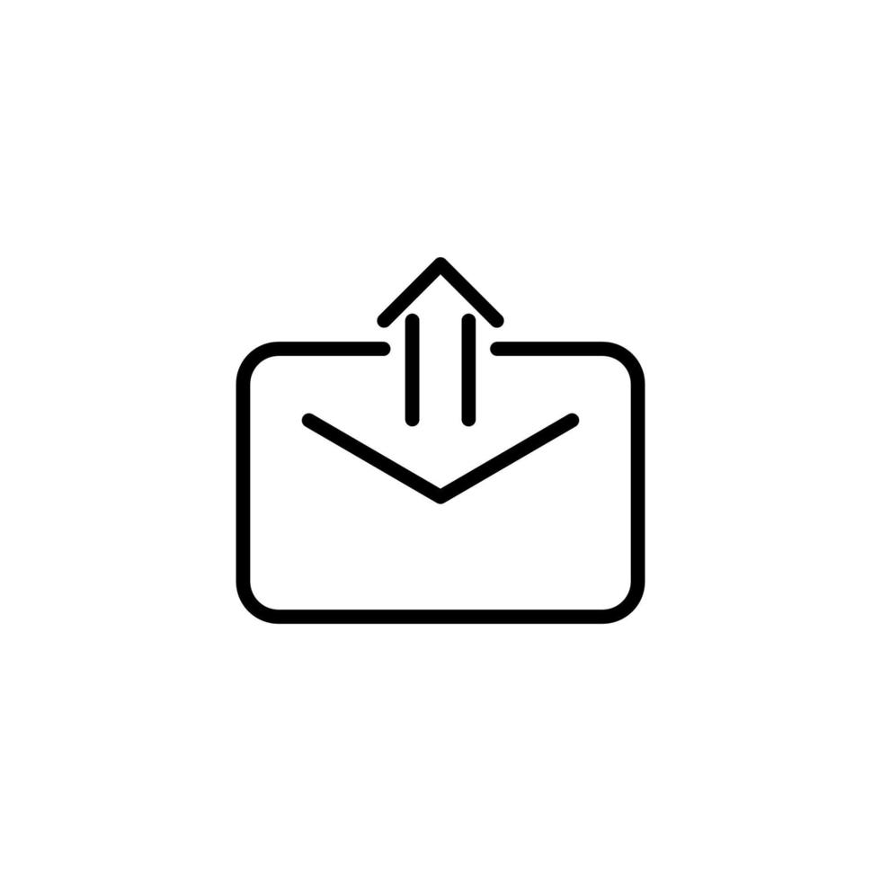 Message icon with outline style vector