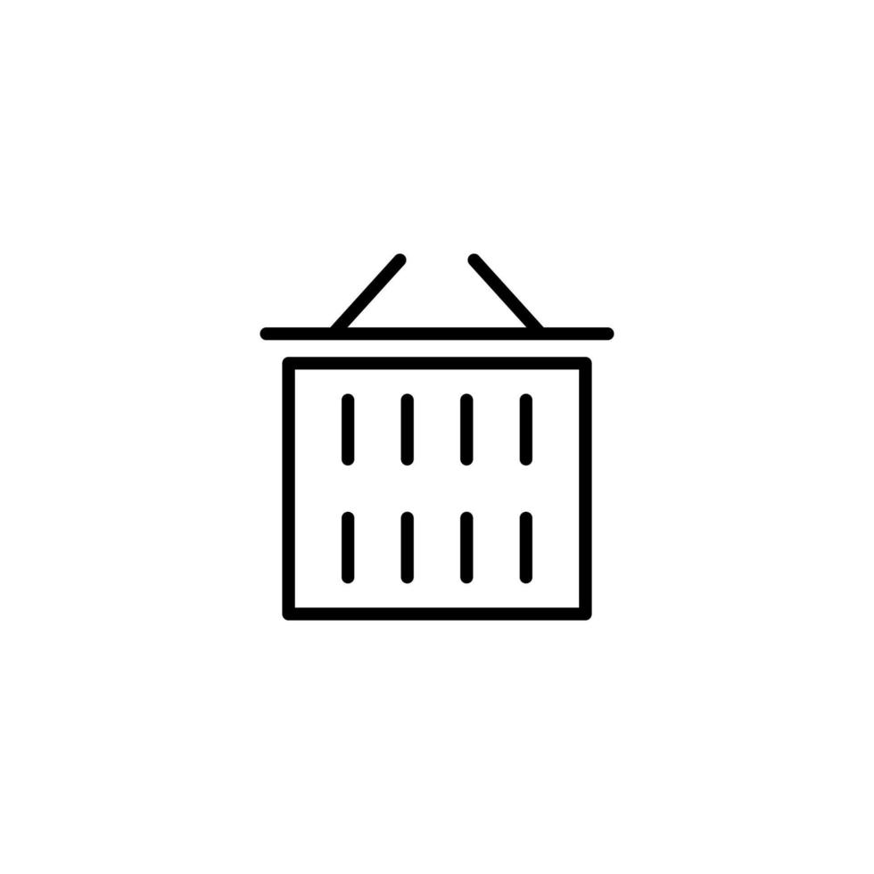 Shopping cart icon with outline style vector
