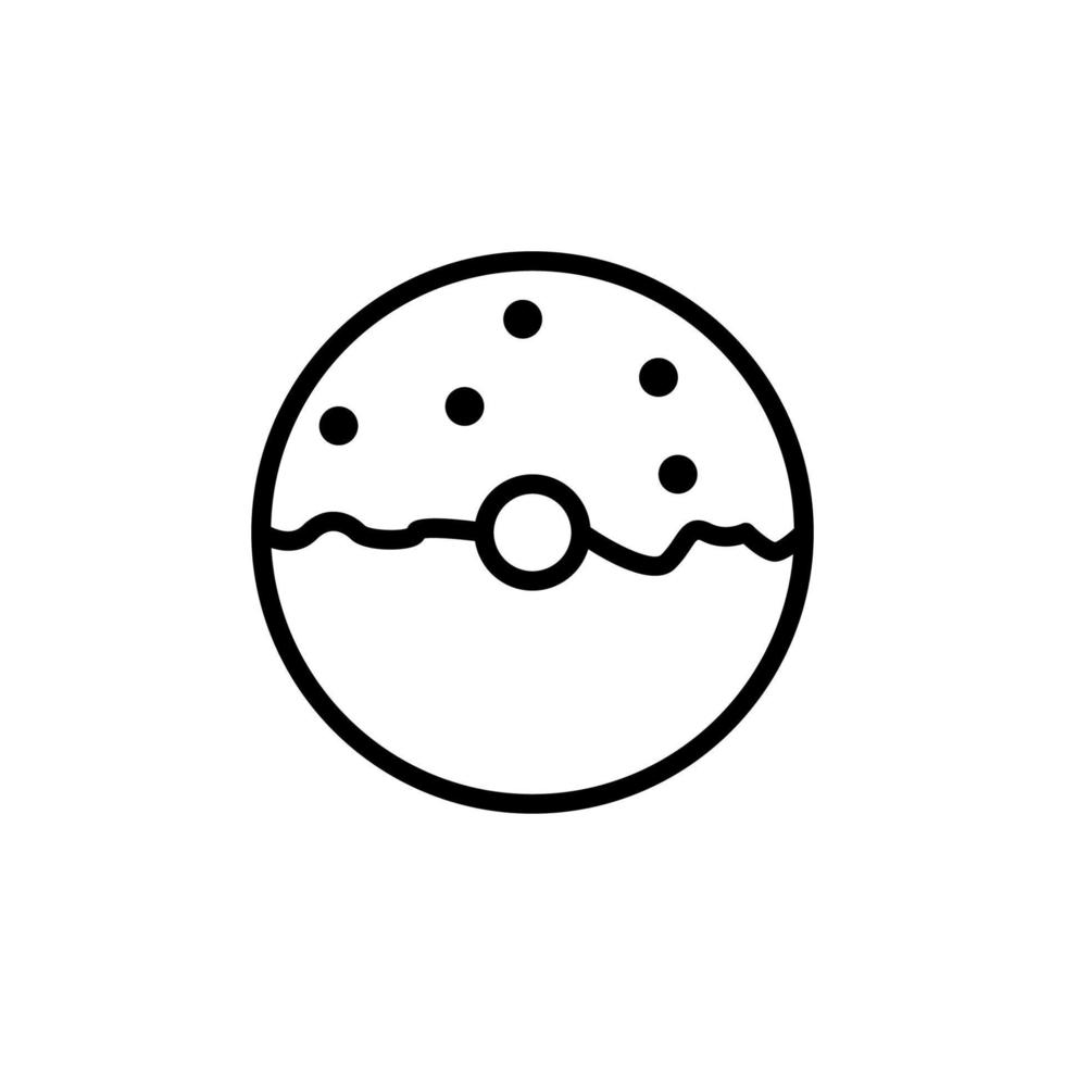 Donuts icon with outline style vector