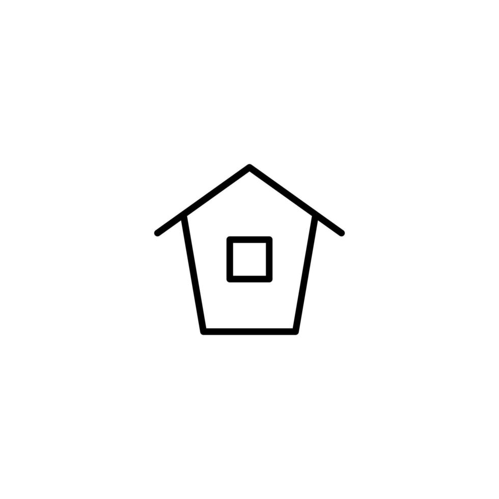 Home icon with outline style vector