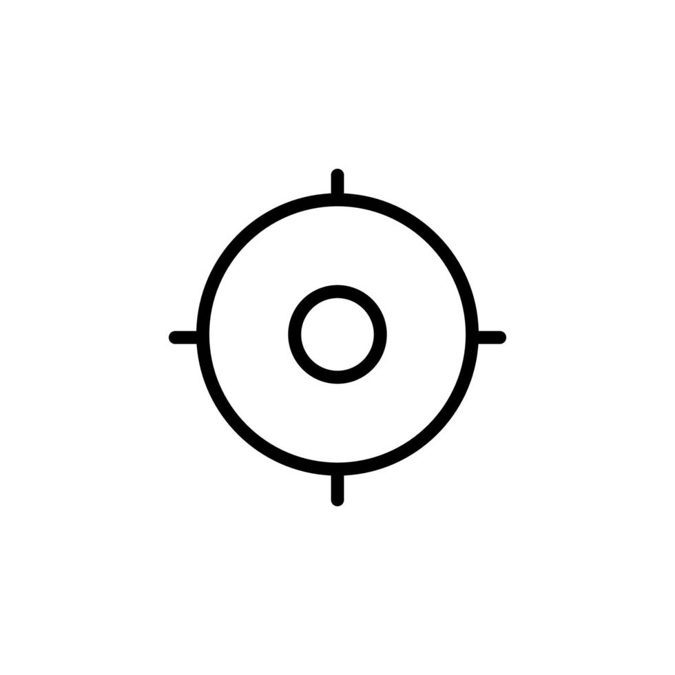 Target icon with outline style vector