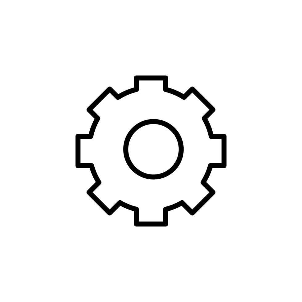 Settings icon with outline style vector