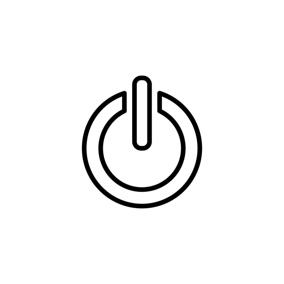 Shutdown icon with outline style vector