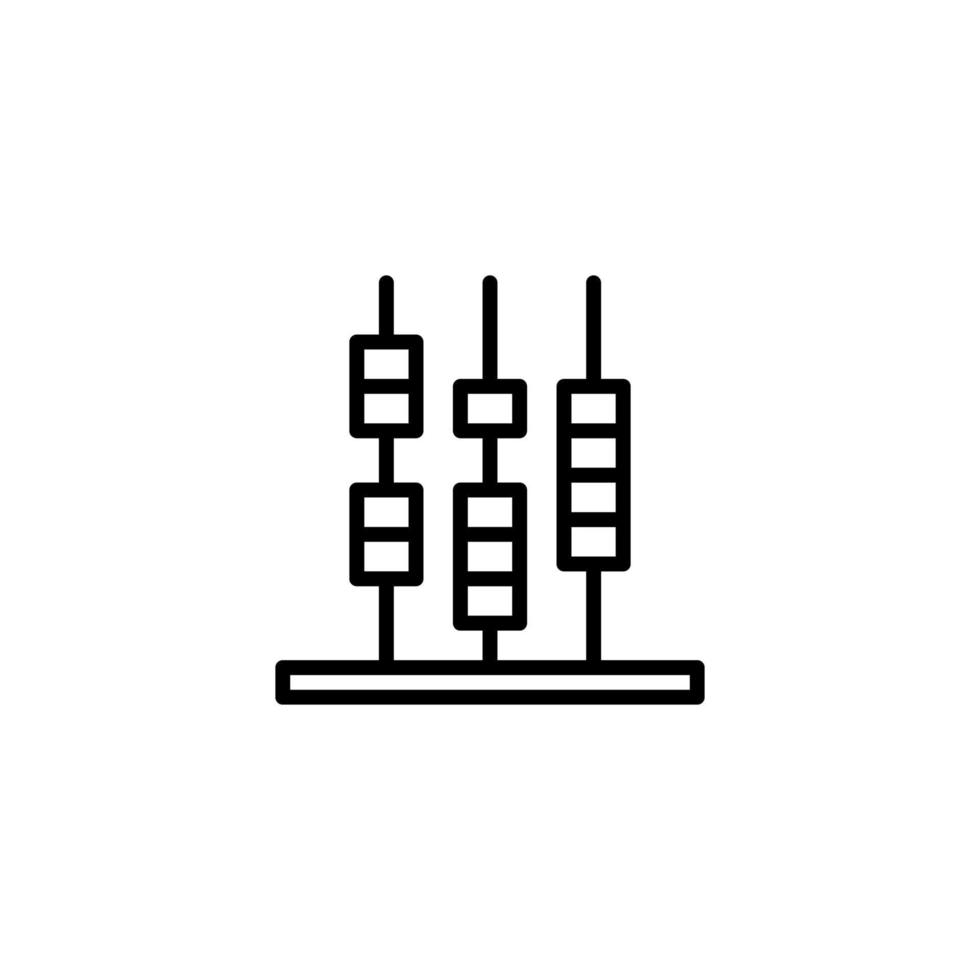 Calculator icon with outline style vector