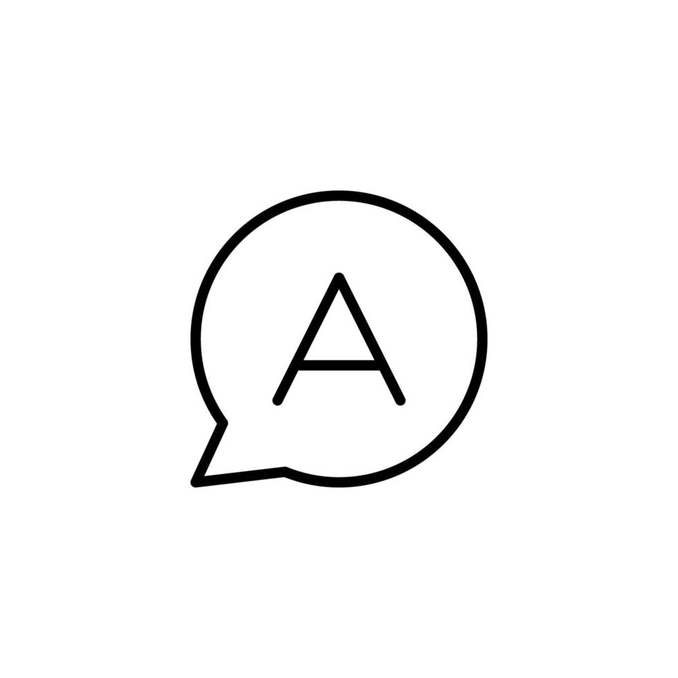 Message notification icon with outline style vector