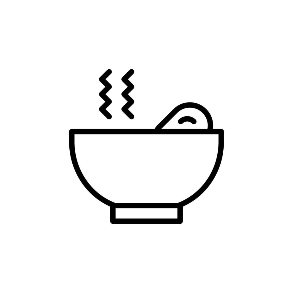 sopa icono con contorno estilo vector