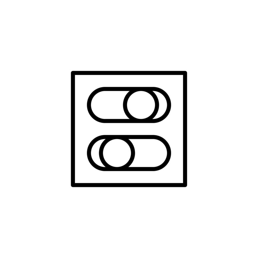 Switch icon with outline style vector