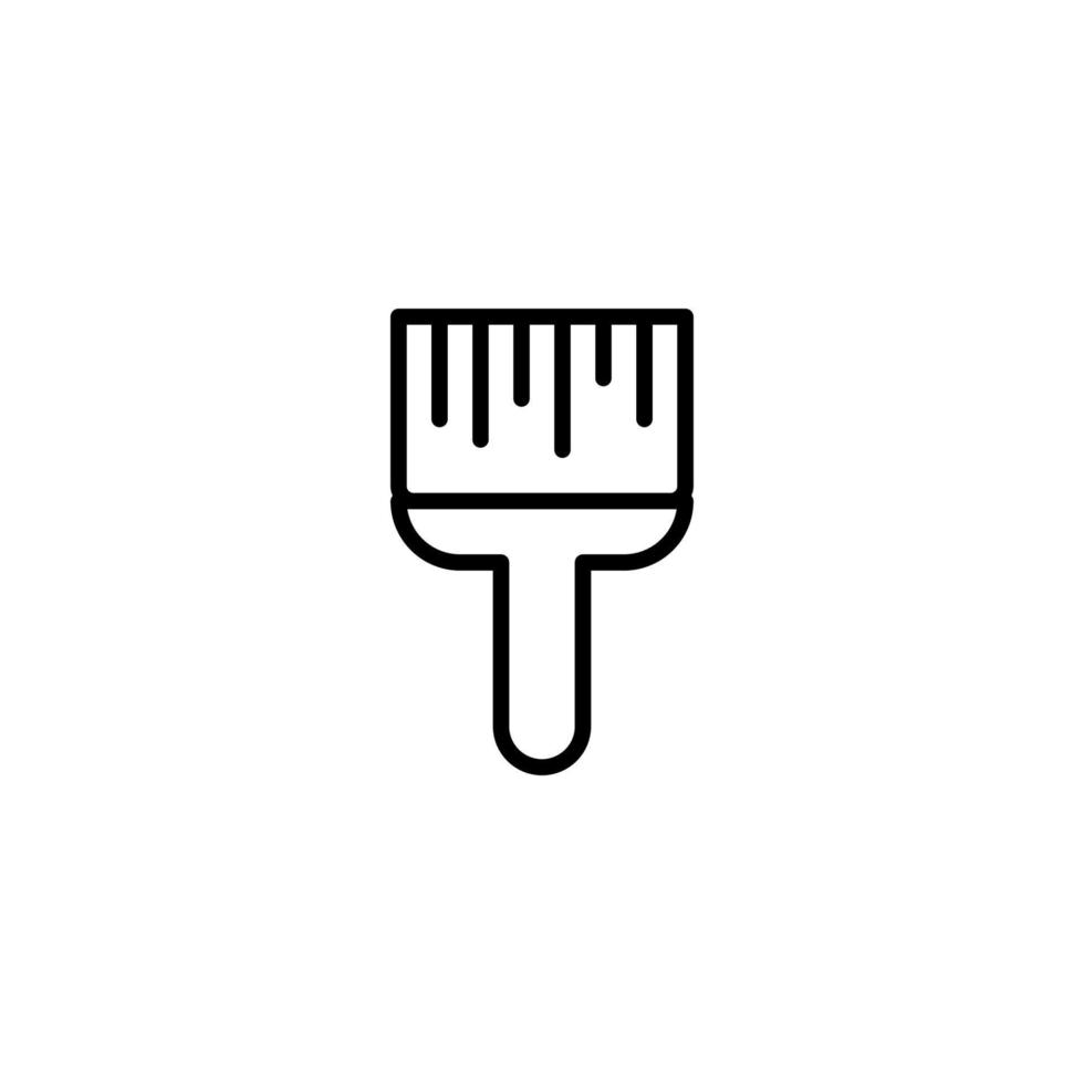 Paintbrush icon with outline style vector