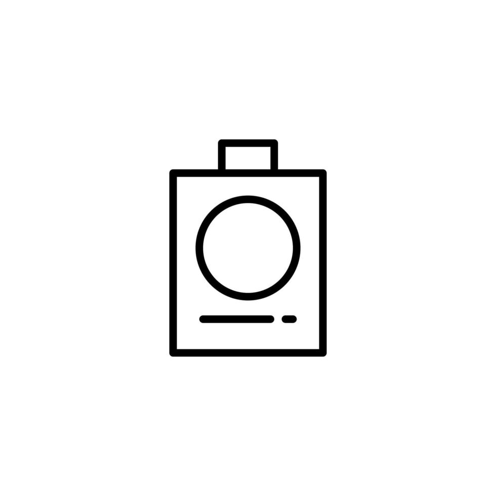 Camera icon with outline style vector