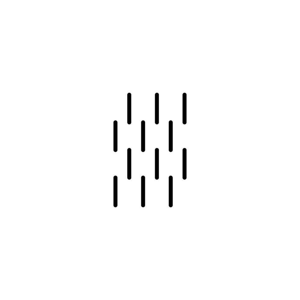 Rain icon with outline style vector