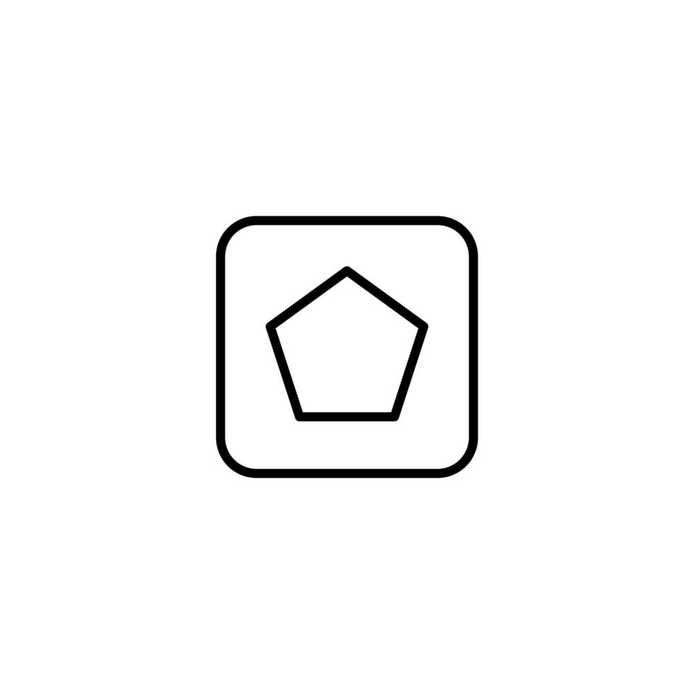 botón icono con contorno estilo vector