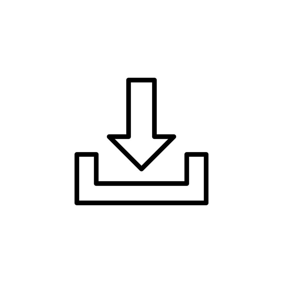 Download icon with outline style vector