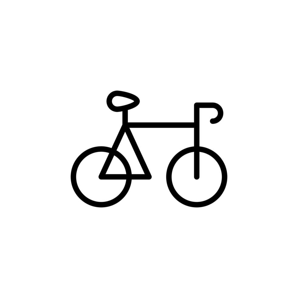 bicicleta icono con contorno estilo vector