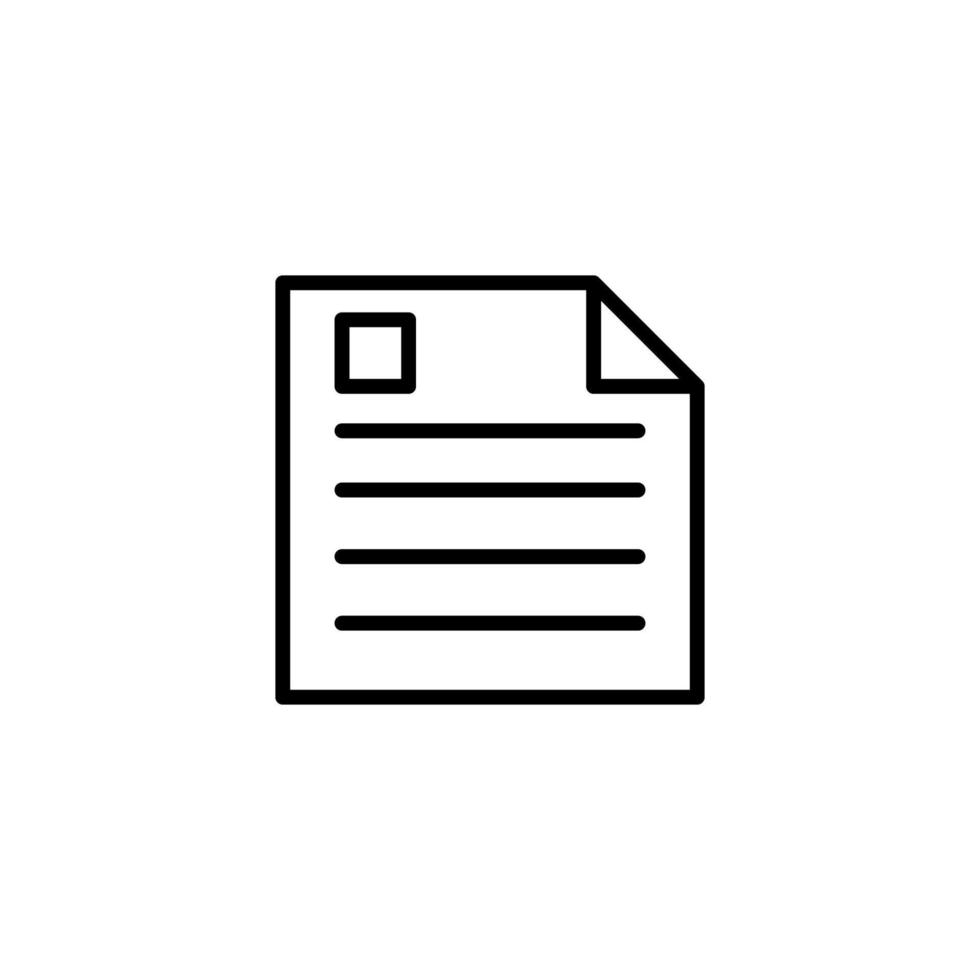 Paper icon with outline style vector