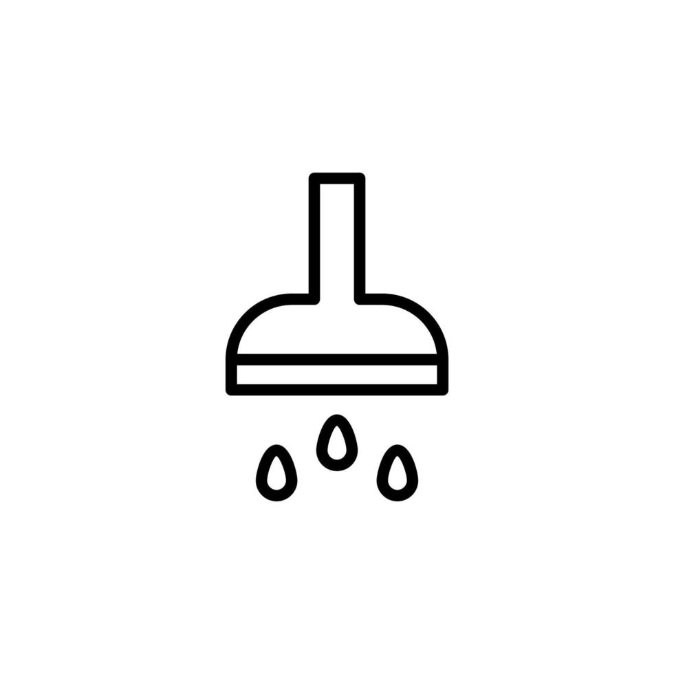 ducha icono con contorno estilo vector