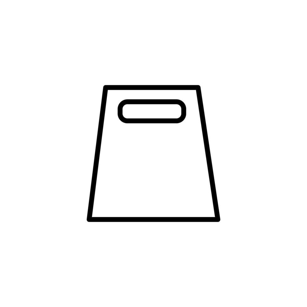 Shopping bag icon with outline style vector