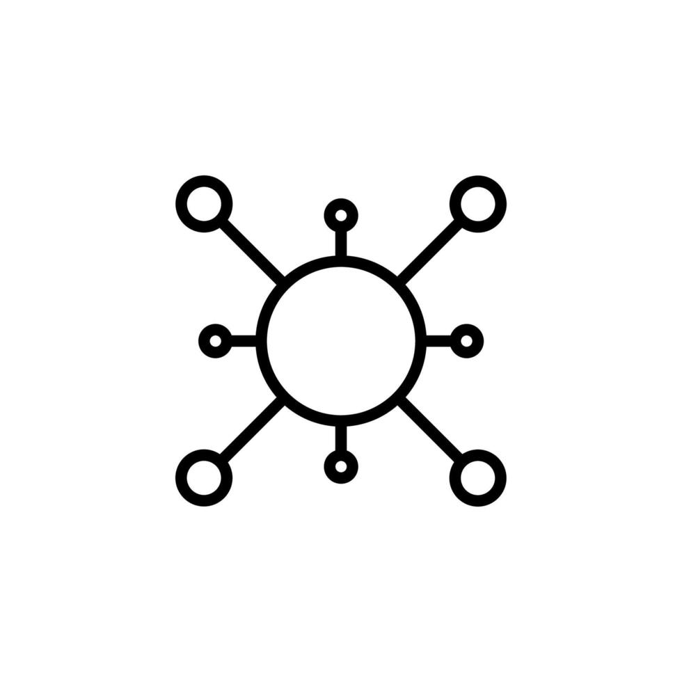 Chart icon with outline style vector