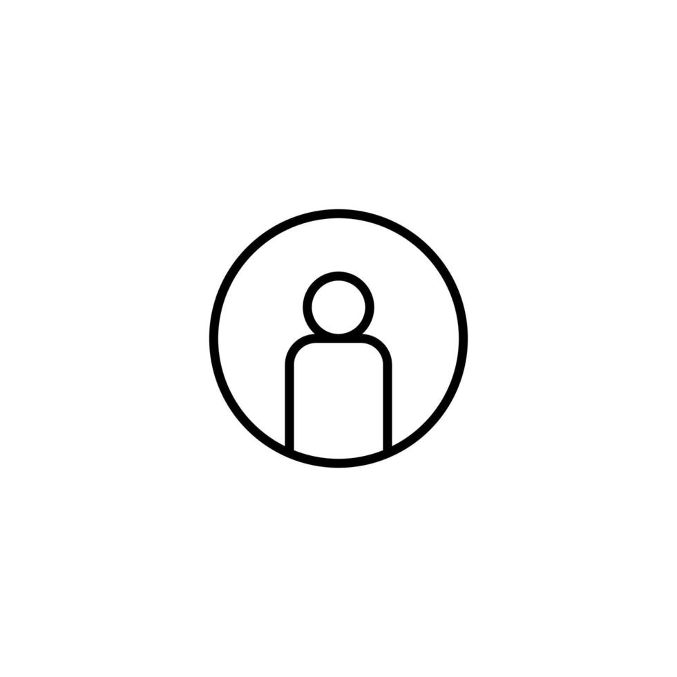 People icon with outline style vector