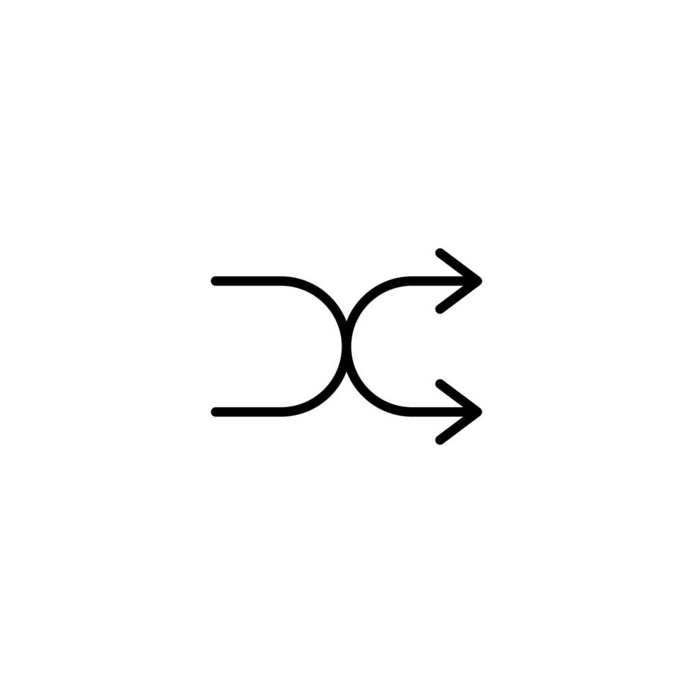 Arrow icon with outline style vector