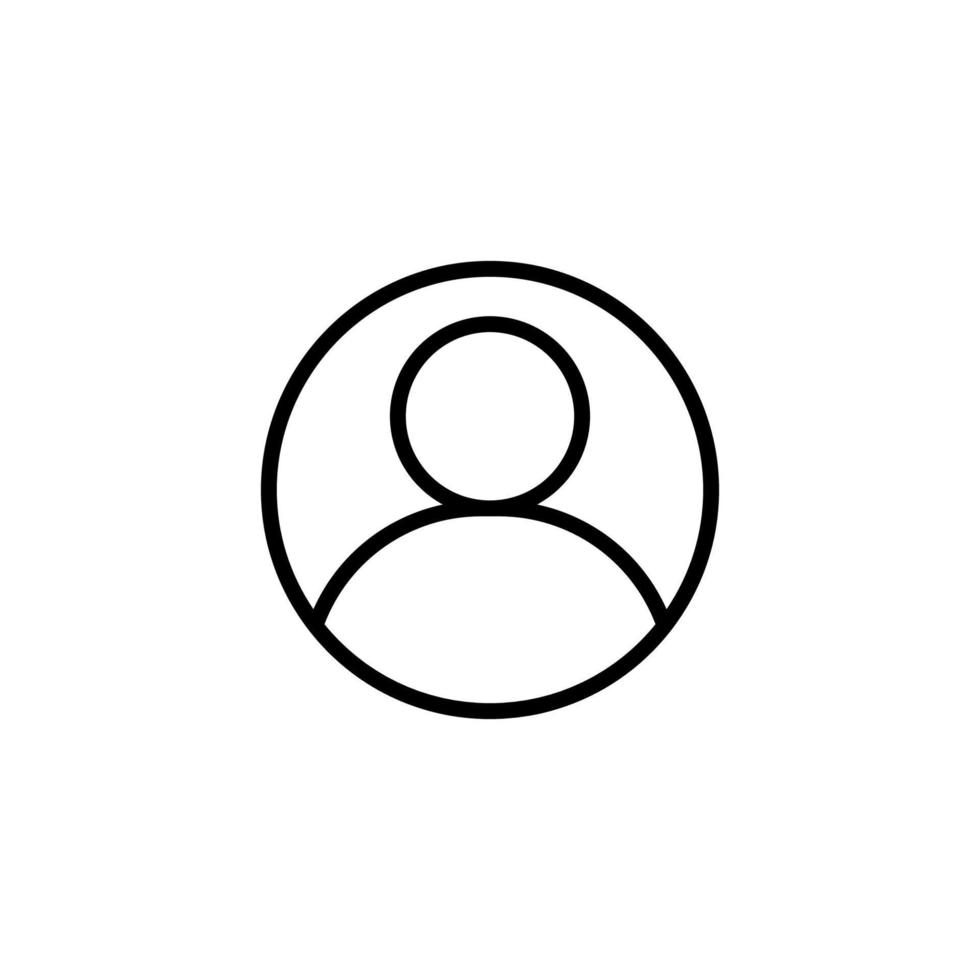 People icon with outline style vector