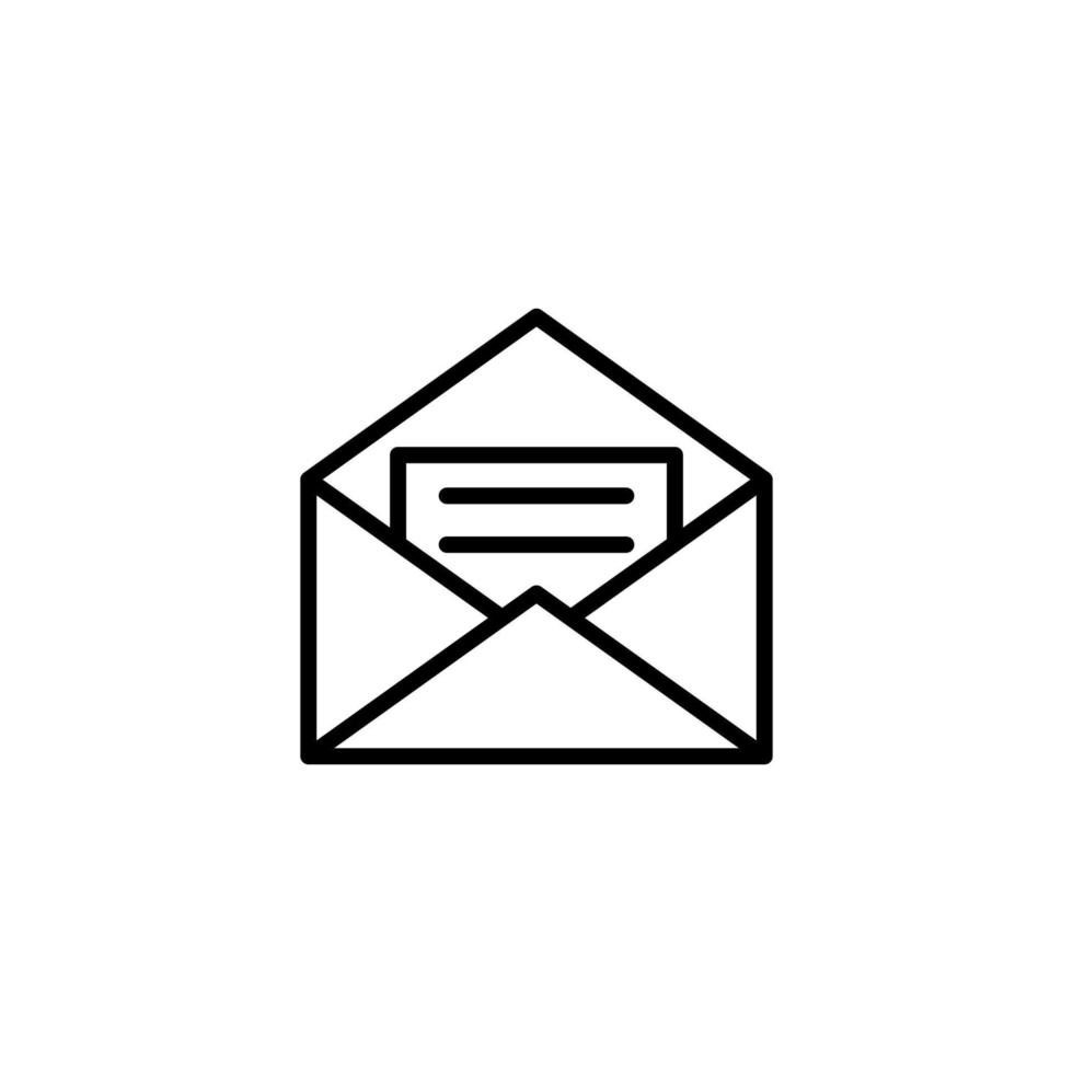 Message icon with outline style vector
