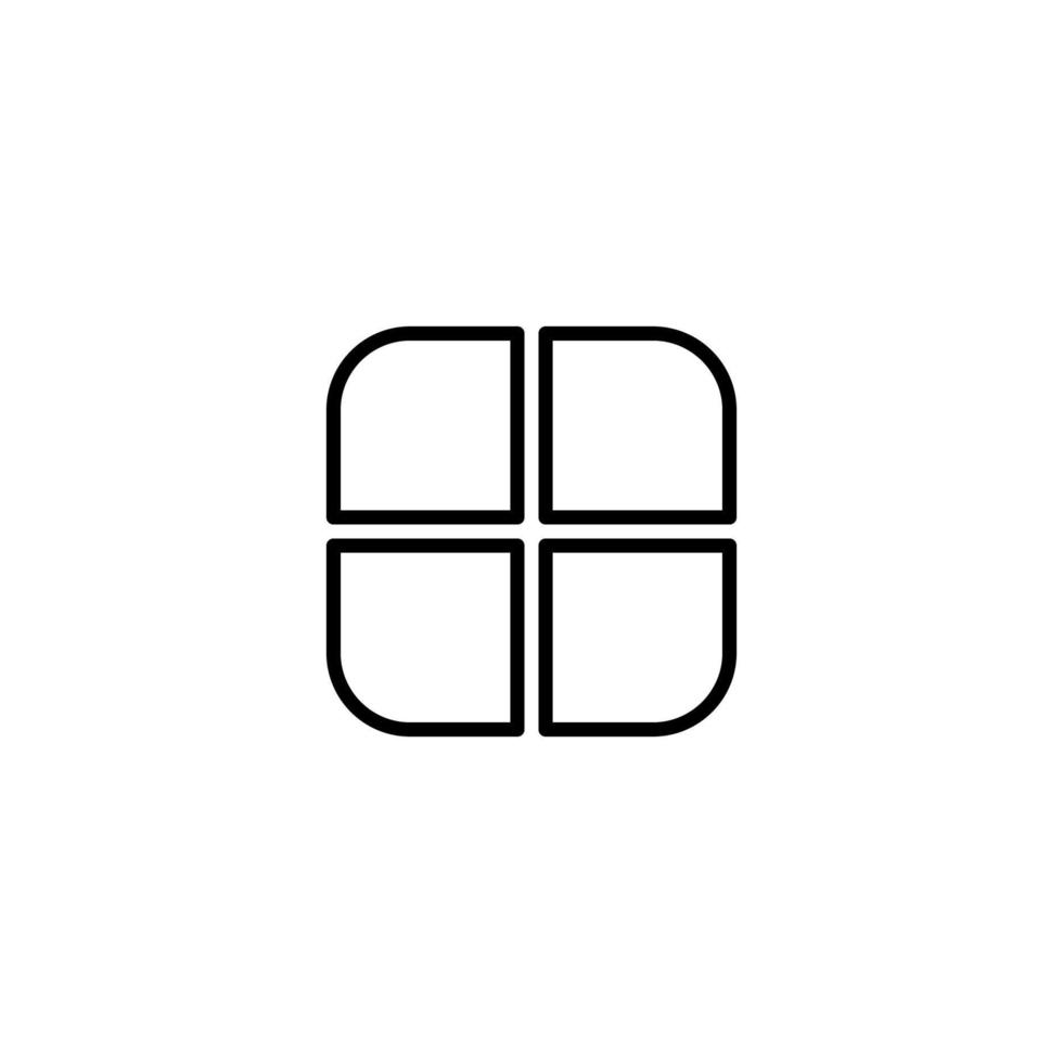 Apps icon with outline style vector