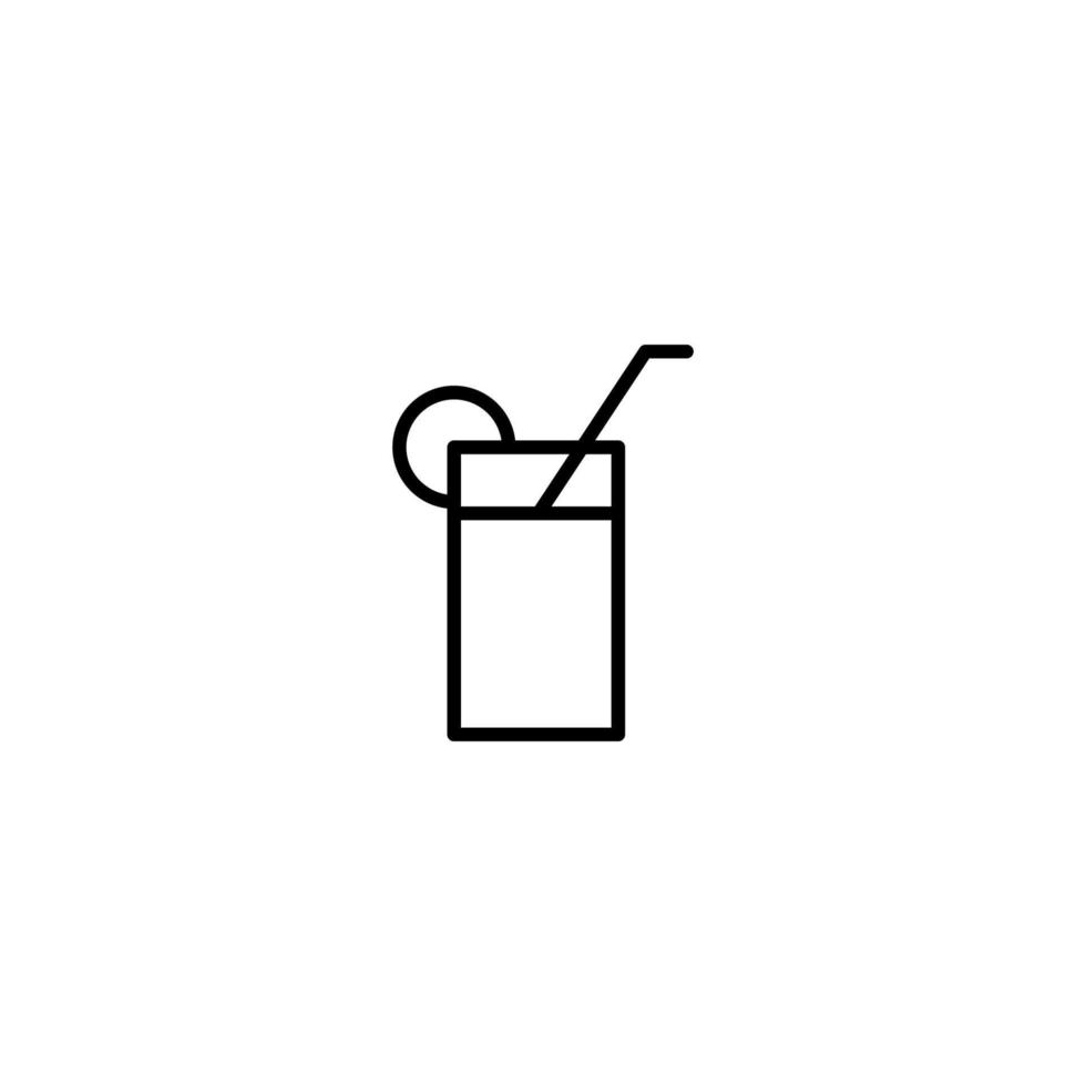 Drink icon with outline style vector