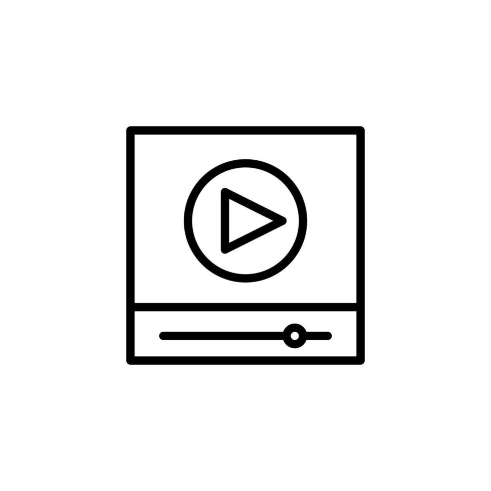 Movie icon with outline style vector