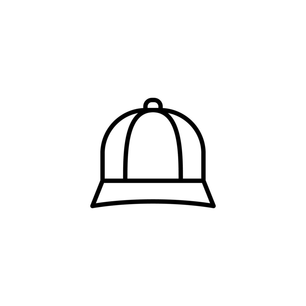Hat icon with outline style vector