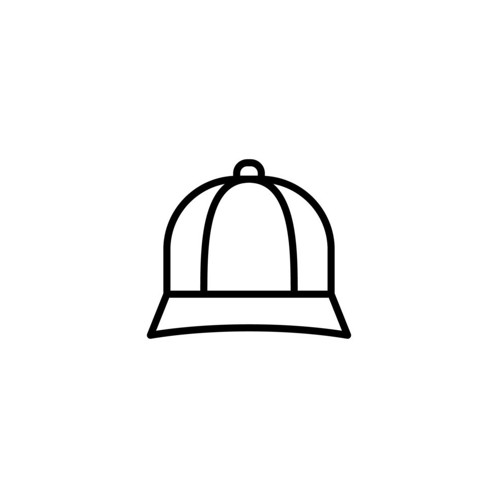 Hat icon with outline style vector