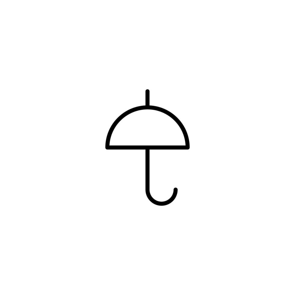 Umbrella icon with outline style vector