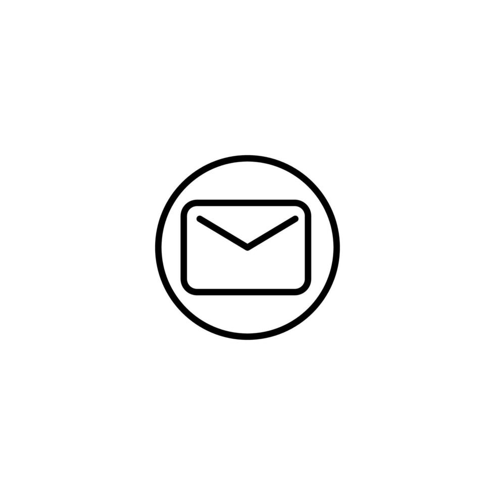 Message icon with outline style vector