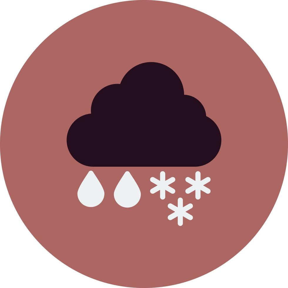 Snow cloud Vector Icon