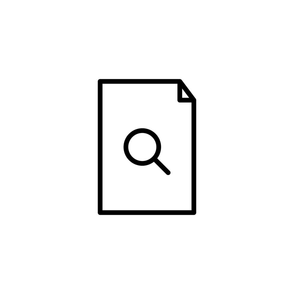 Document icon with outline style vector