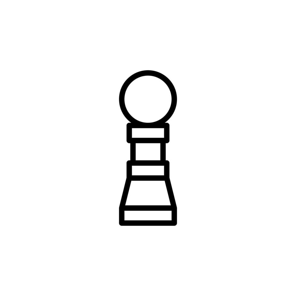 Pawn icon with outline style vector
