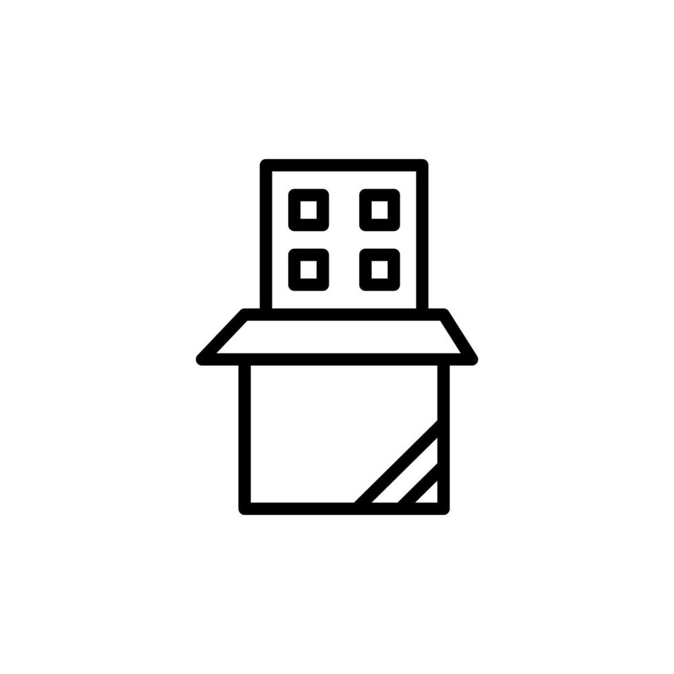 Choco icon with outline style vector