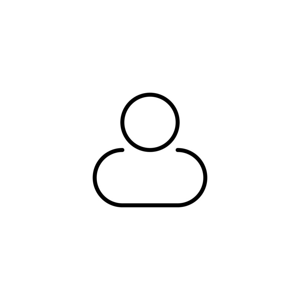 People icon with outline style vector
