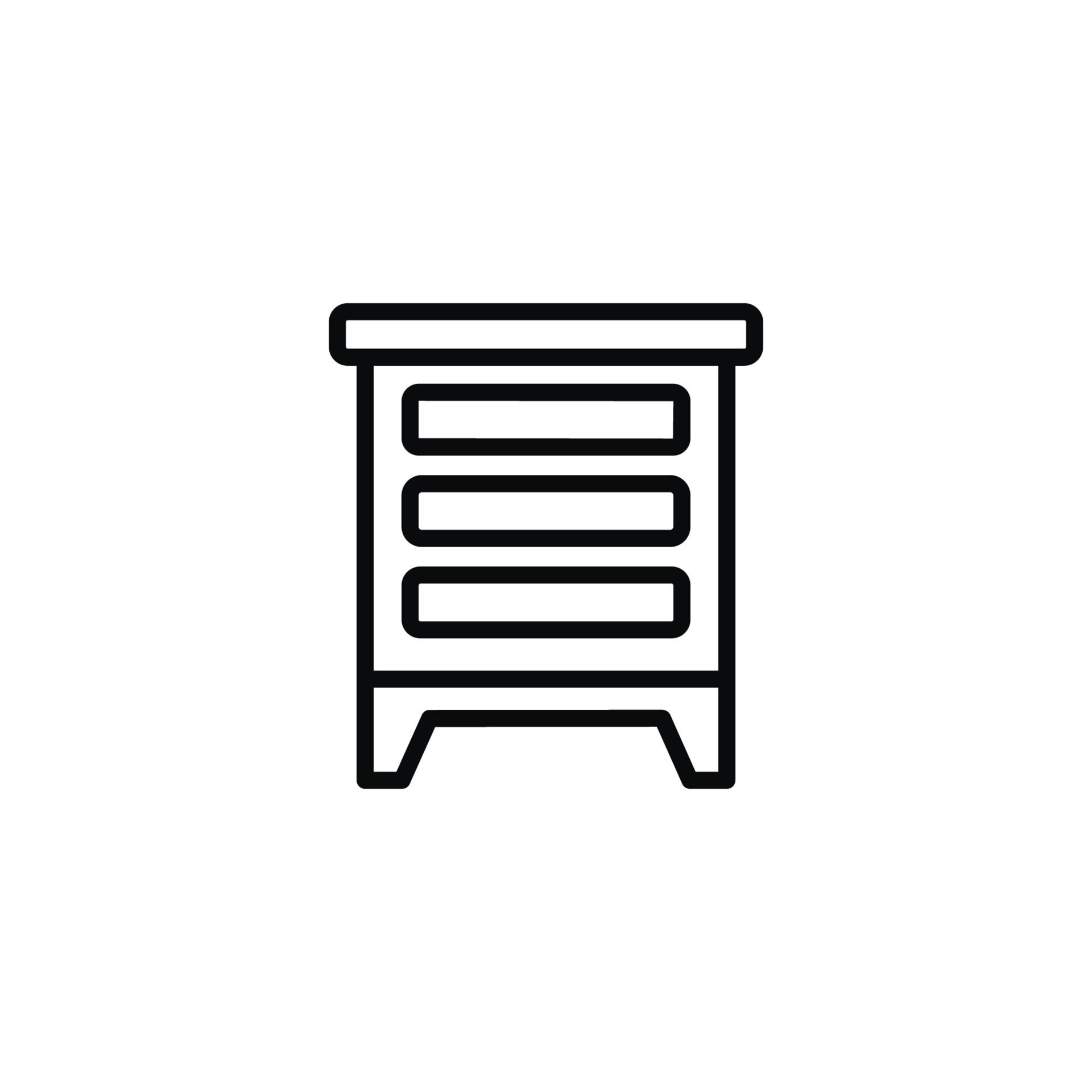 Cupboard icon with outline style 20592554 Vector Art at Vecteezy