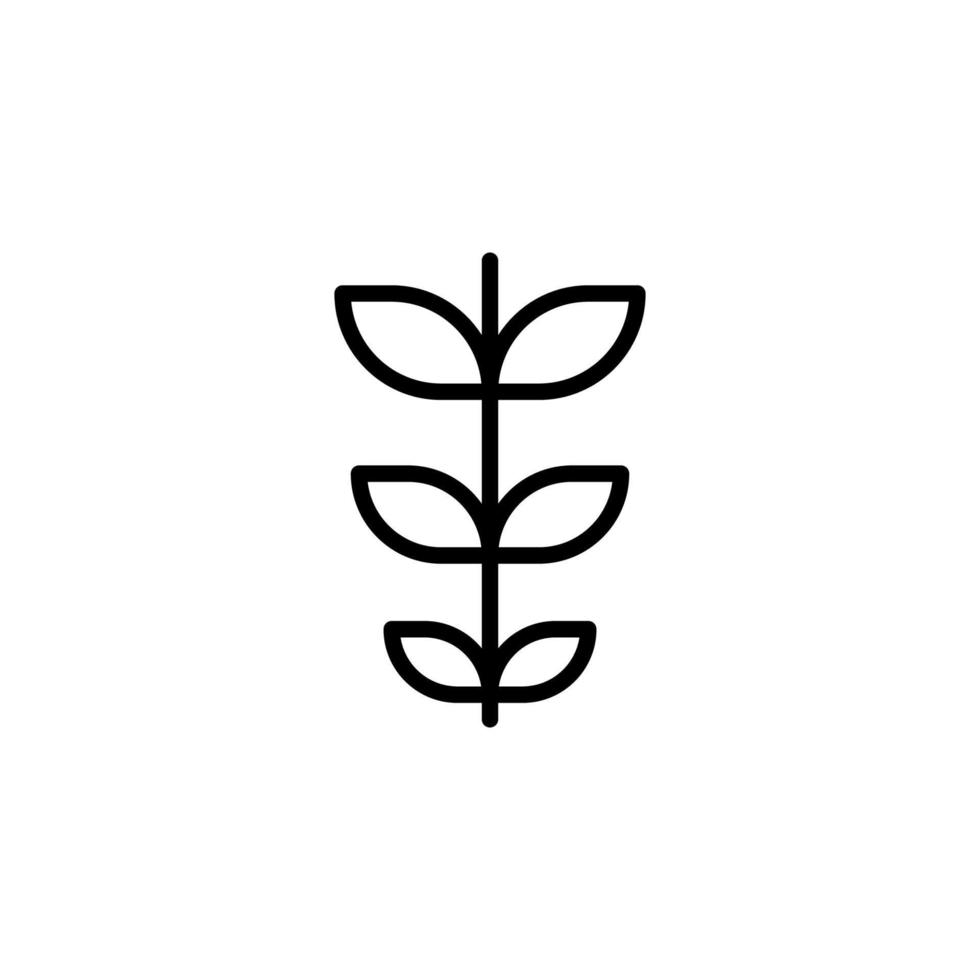 planta icono con contorno estilo vector