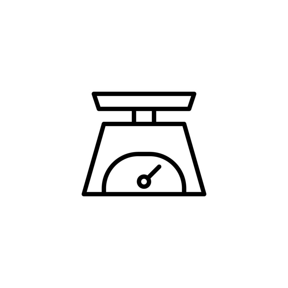 Scale icon with outline style vector