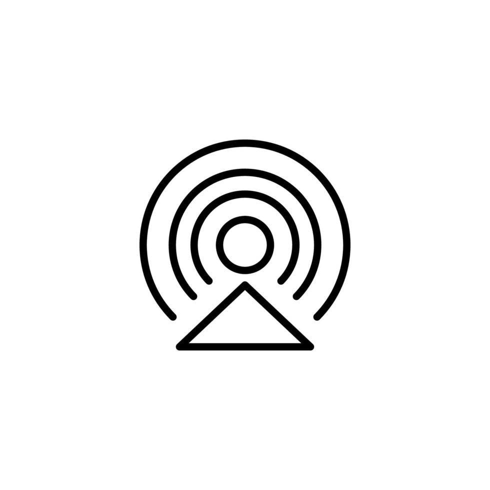 Signal icon with outline style vector